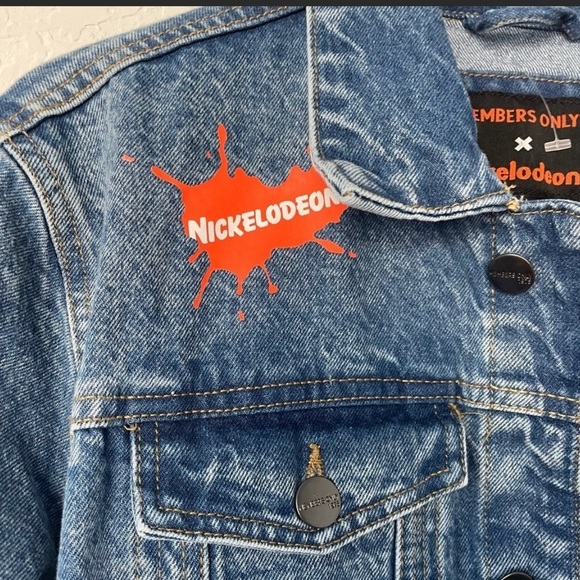 Members Only X Nickelodeon Denim Jacket Size Large - Picture 4 of 5